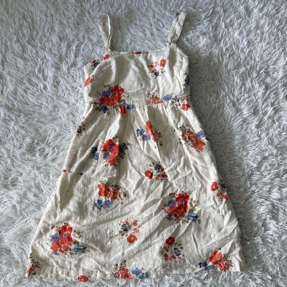 Meadow Rue by Anthropologie Ingalls White Gauzy Cotton Floral Print Dress Size 8 - Picture 10 of 11
